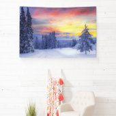 Winterse sfeer spandoek (Insitu)