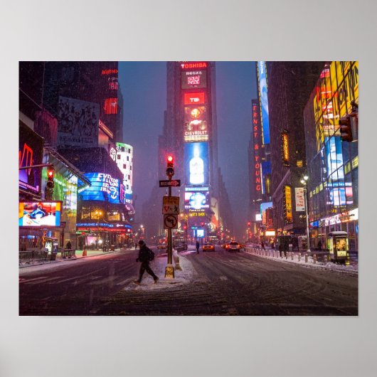 Winterse Times Square Poster (Voorkant)