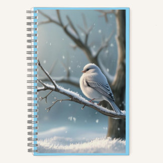 winterse vogel notitieboek