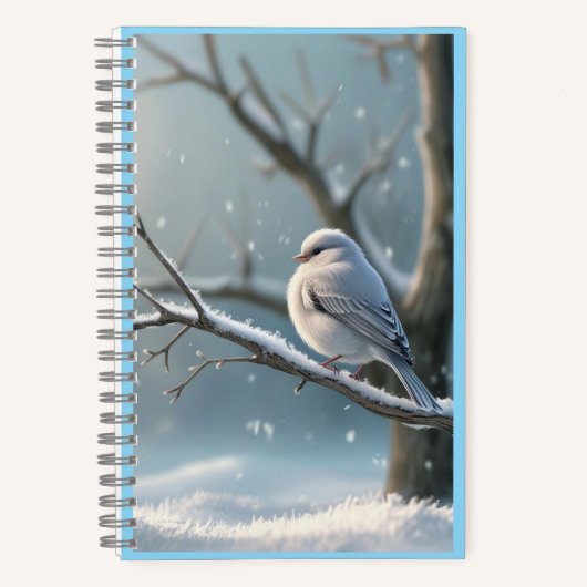 winterse vogel notitieboek (Voorkant)
