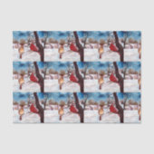 Wintersereniteitskardinaal Tissuepapier (Voorkant)