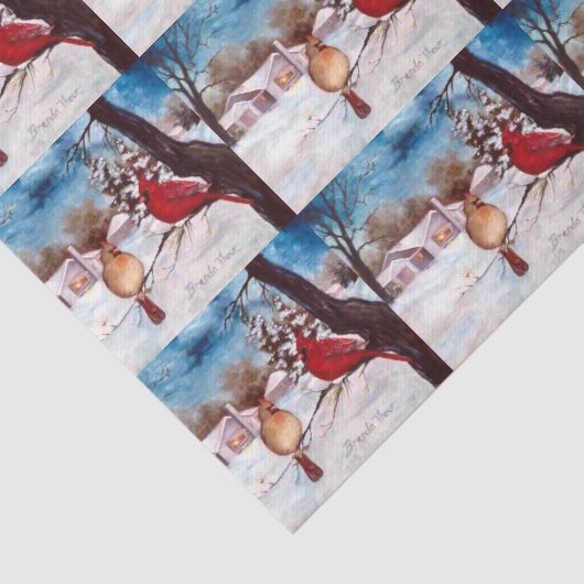 Wintersereniteitskardinaal Tissuepapier (Detail)