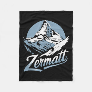 Winterski-avontuur, Zermatt bergski-pret Fleece Deken