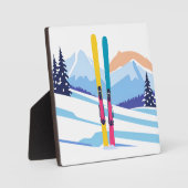 winterskiberg fotoplaat (Voorkant)