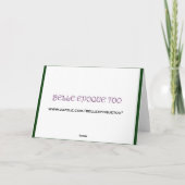 Winterskiën Feestdagen Kaart (Achterkant)