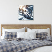 Winterskiër in zonnebril Reflectie Canvas Afdruk (Insitu (Slaapkamer))