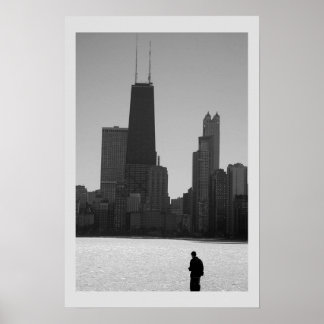 winterskyline, chicago poster