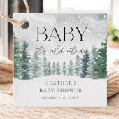 Wintersneeuw Baby Het is koud buiten Baby shower Bedankjes Labels
