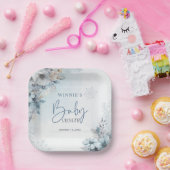 Wintersneeuw Baby Het is koud buiten Baby shower Papieren Bordje (Feest)
