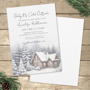 Wintersneeuw Baby Shower Kaart