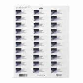 wintersneeuw bedekt met de elandrivier, sneeuwdrij etiket (Full Sheet)