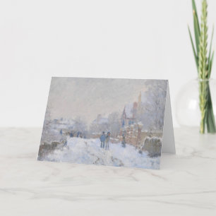 Wintersneeuw bij Argeteuil Feestdagen Kaart
