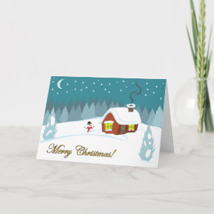 Wintersneeuw Feestdagen Kaart