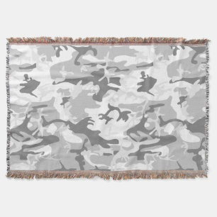 Wintersneeuw Grijs Camouflage, Militair, Leger Deken