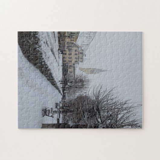 Wintersneeuw in Transsylvanië Legpuzzel (Horizontaal)