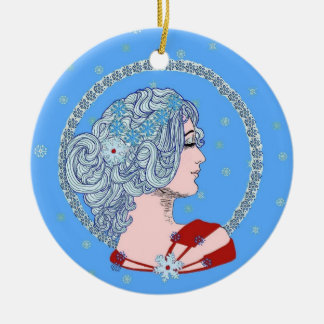 Wintersneeuw Keramisch Ornament