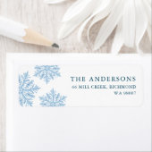 Wintersneeuw Kerstretour adres Etiket (Insitu)