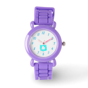 Wintersneeuw Kinder rode glitter Horloge