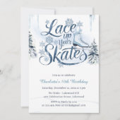 Wintersneeuw Lace Up Uw Schaatsen Ice Schaats Verj Kaart (Voorkant)