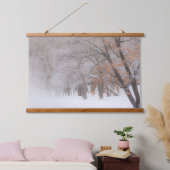 Wintersneeuw | Meer van Kussharo Hangend Wandkleed (Slaapkamer)