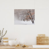 Wintersneeuw | Meer van Kussharo Poster (Keuken)