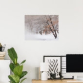 Wintersneeuw | Meer van Kussharo Poster (Thuiskantoor)
