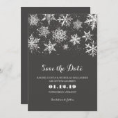 Wintersneeuw | Reserveer de datum Save The Date (Voorkant / Achterkant)