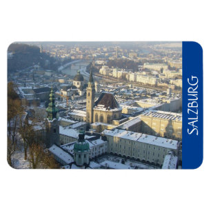 wintersneeuw van salzburg magneet