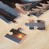 Wintersneeuw Wereldbol puzzel (Zijkant)