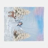 Wintersneeuwbaldebakens voor de scène fleece deken (Voorkant (Horizontaal))