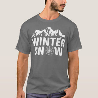 Wintersneeuwbergketen sneeuwpieken Snowflake Lo T-shirt