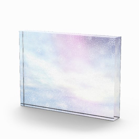 Wintersneeuwdagachtergrond - 3D rendering Fotoblokken (Rechts)