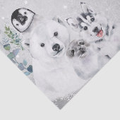 Wintersneeuwkerstbaby Tissuepapier (Detail)