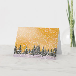 wintersneeuwlandschap feestdagen kaart