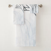 Wintersneeuwlandschapskunst Bad Handdoek (Insitu)