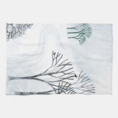 Wintersneeuwlandschapskunst Theedoek (Horizontaal)