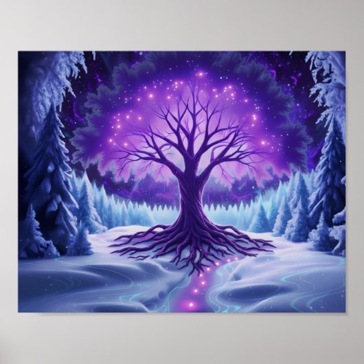 WinterSneeuwScene Poster (Voorkant)