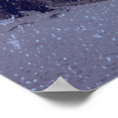 Wintersneeuwstadspark in de avond poster (Hoek)