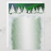 Wintersneeuwvakantie sjabloon briefhead (Voorkant / Achterkant)