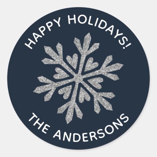 Wintersneeuwvlok Sticker (Voorkant)