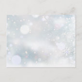 Wintersneeuwvlokken Bewaar de Datum Aankondigingskaart (Achterkant)