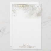 Wintersneeuwvlokken Briefpapier (Voorkant / Achterkant)