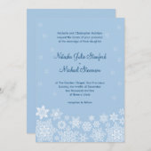 Wintersneeuwvlokken bruiloft uitnodiging 5 x 7 Kaa (Voorkant / Achterkant)