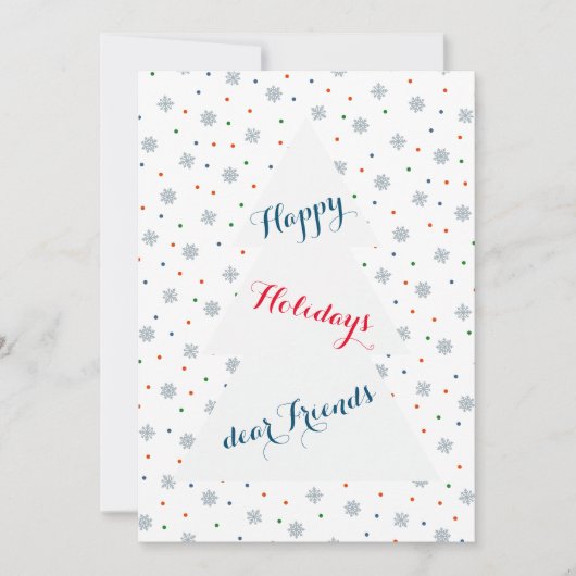 Wintersneeuwvlokken en stippen (Voorkant)