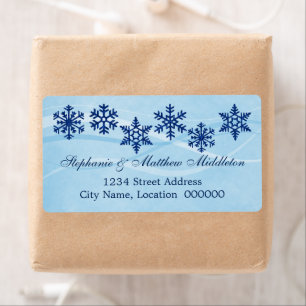 Wintersneeuwvlokken Huwelijk Verzendlabels Etiket