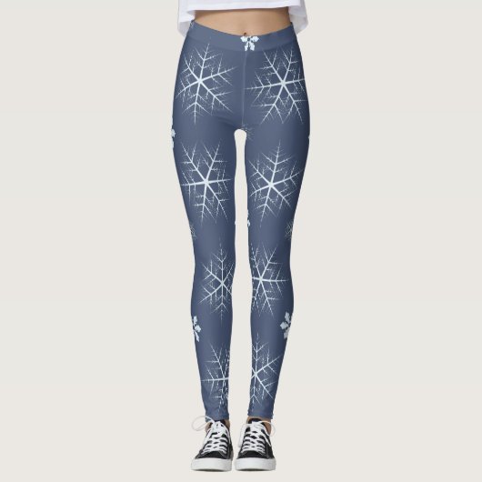 wintersneeuwvlokken leggings (Voorkant)
