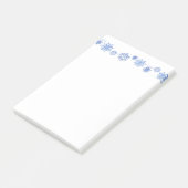 Wintersneeuwvlokken na de beurs post-it® notes (Schuin)