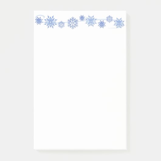 Wintersneeuwvlokken na de beurs post-it® notes (Voorkant)
