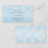 Wintersneeuwvlokken Receptie Kaarten (Voorkant / Achterkant)