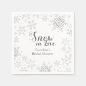 Wintersneeuwvlokken Sneeuw in Love Bruidsmeisje Sh Servet (Voorkant)